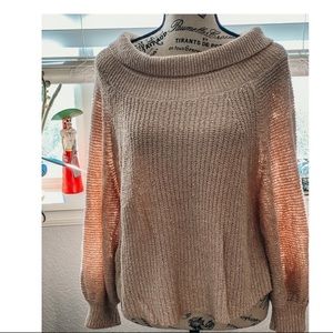 FREE PEOPLE chenille balloon sleeve sweater